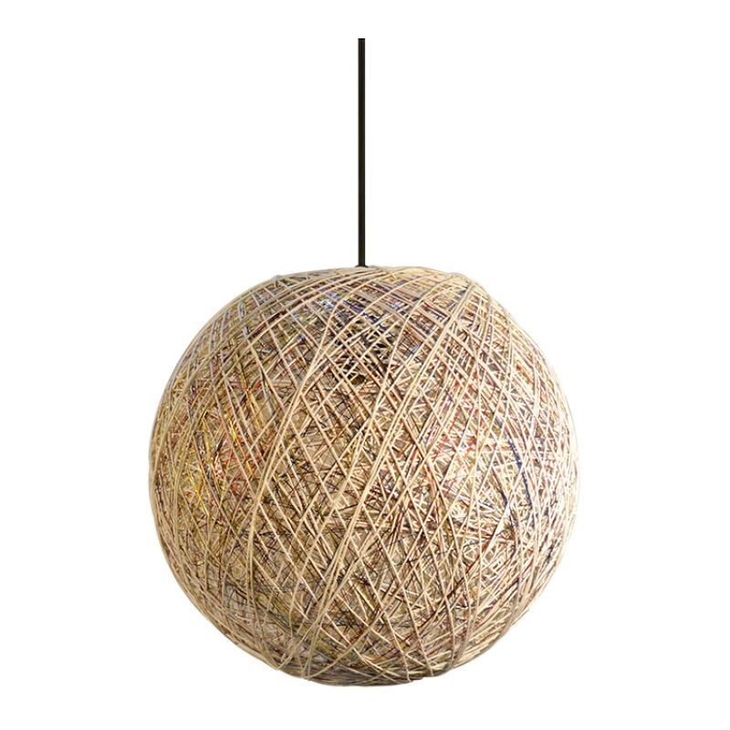 Kosmi - Suspension en corde de papier naturel mistra forme boule
