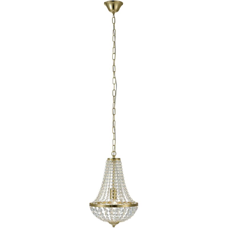 MARKSLOJD Suspension en cristal GR&Auml;NS&Ouml; Laiton 1 ampoule