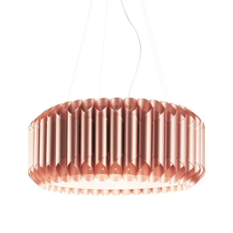 Linea Zero - Suspension en Cuivre en Métal Chromé Cm. 60 x 31h Linea Zero - Suspension en Cuivre en Métal Chromé Cm. 60 x 31h