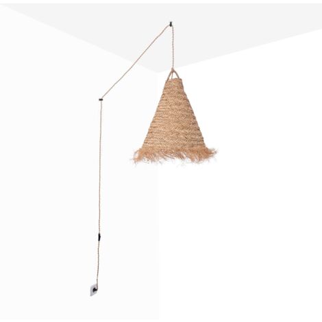 Suspension en fibre naturelle "NAM XL" avec interrupteur et - Corde