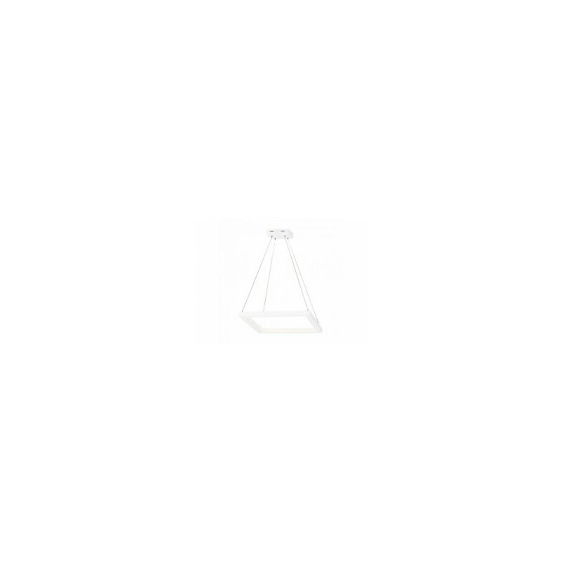 Britop - Suspension en Hêtre teinté Blanc, Design Carré Contemporrain, LEGNO