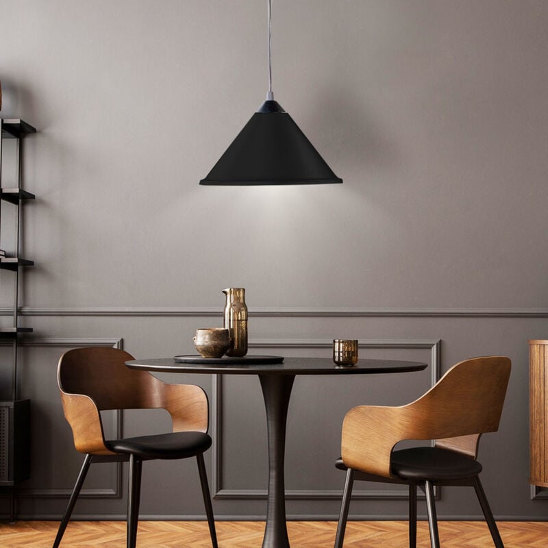 Plafonnier suspension salon luminaire suspendu spot lampe noir Eglo 27049