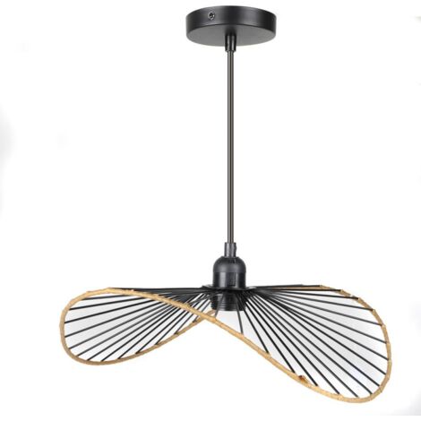 Suspension en métal noir et corde D35