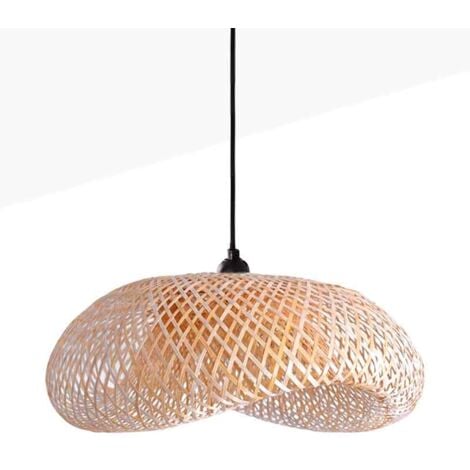 Suspension en osier "Vimet Lite" - Noir boho chic