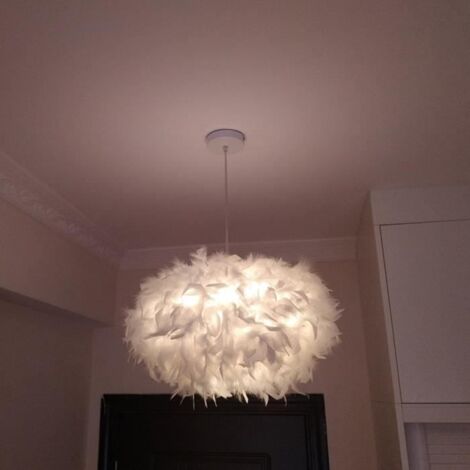 Suspension en Plumes Blanc E27 40W - Diamètre 45CM - STOEX - Classique - Intemporel