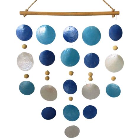 Suspension en résine dans les tons de bleu et de blanc, décorative pour l'intérieur