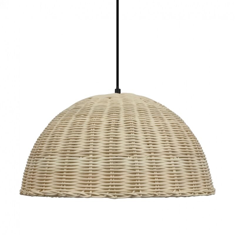 Kosmi - Suspension en rotin nature tressé antiparos forme cloche