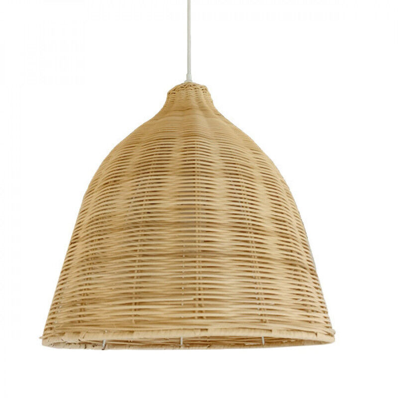 Kosmi - Suspension en rotin nature tressé samos forme cloche