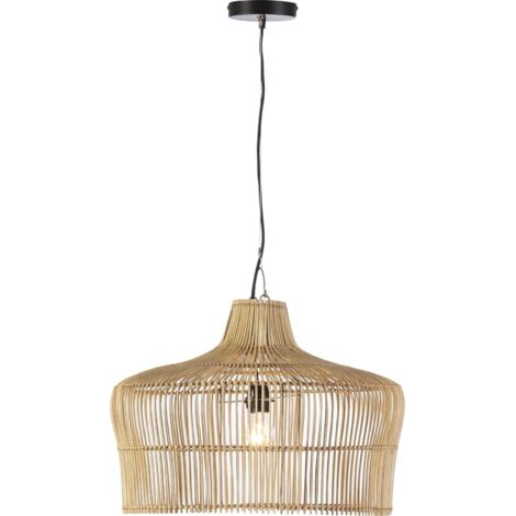 Suspension en Rotin Tendance pour Salon - Rotin naturel beige nacré