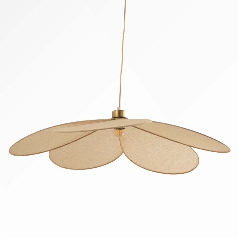 Rendez-vous Déco - Suspension pétale en tissu beige et métal doré 75 cm - flora Rendez-vous Déco - Suspension pétale en tissu beige et métal doré 75 cm - flora