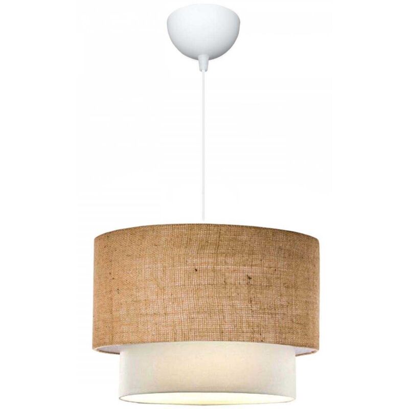 Hanah Home - Suspension en tissu effet lin Nature