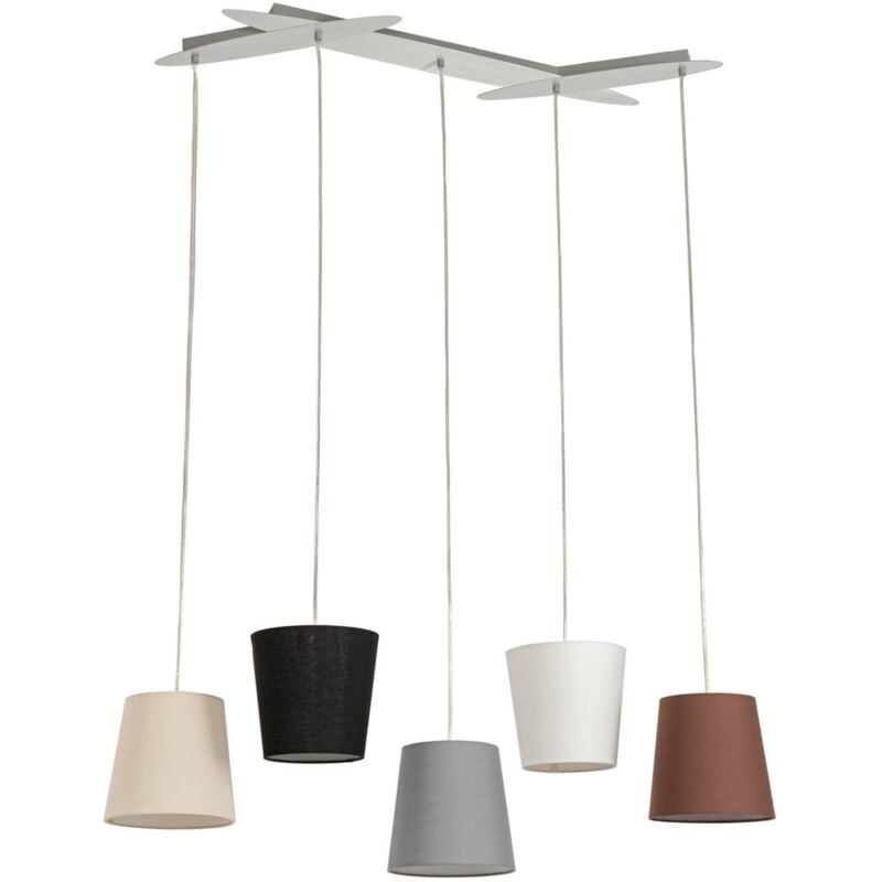 Suspension en Tissu à intensité variable 'Thamila' en textile pour salon & salle à manger
