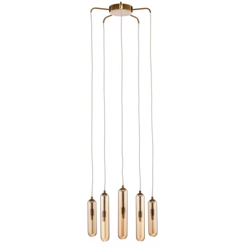 Lucande - Suspension en verre à intensité variable 'Freylin' en verre pour salon & salle à manger