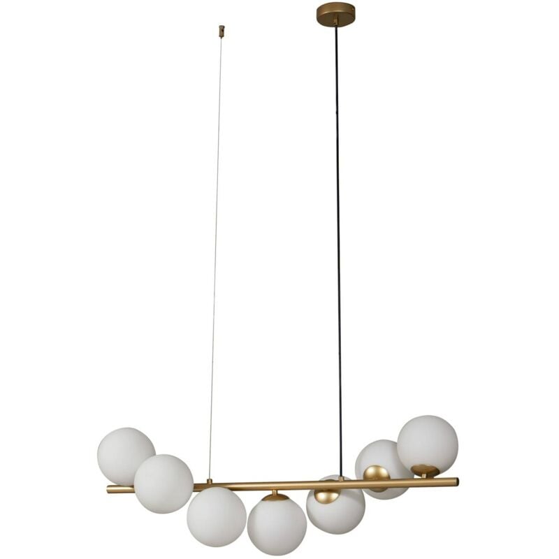 Lucande - Suspension en verre à intensité variable 'Isandro' en métal pour salon & salle à manger