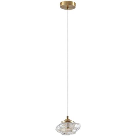 Suspension en verre à intensité variable 'Piatra' en verre pour salon & salle à manger