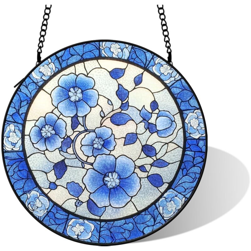 Suspension en verre coloré décorative, diamètre: 9 cm