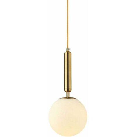 Suspension en verre moderne – Lampe boule E27 – Longueur câble 160 cm – Tension 210-240V – Puissance 40W pour éclairage chaleureux