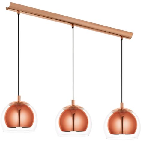 Suspension en verre Rocamar L78 cm - Cuivre