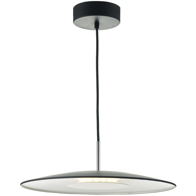 DAR ENOCH - Suspension Dome LED Noir & Acier Inoxydable DAR ENOCH - Suspension Dome LED Noir & Acier Inoxydable