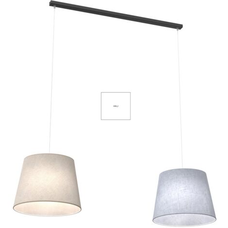 Suspension Epoca Emibig 2xE27 abat-jours tissu multicolore