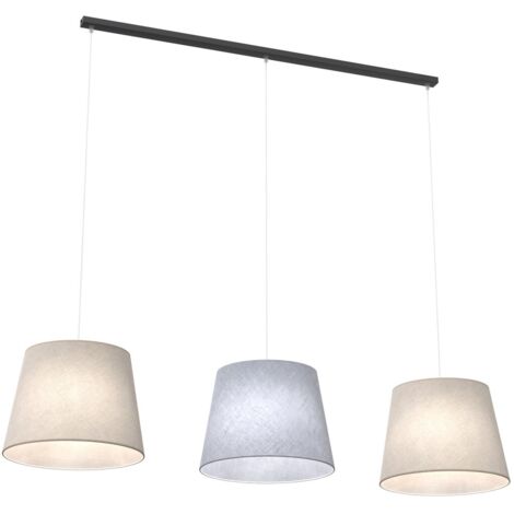 Suspension Epoca Emibig multicolore 3 abat-jour tissu E27