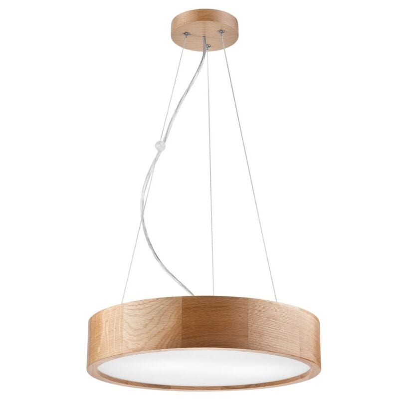 Epikasa - Suspension Eveline, Bois, Verre, Marron, 80x37x37 cm