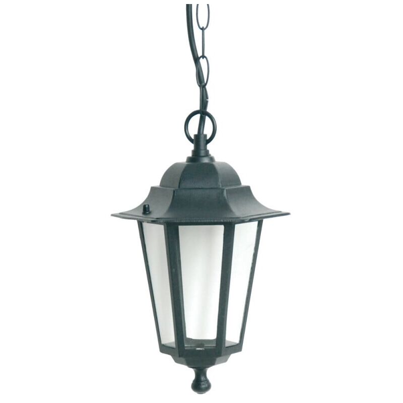 Suspension Extérieure 60W max E27 Fonte Noire Loan