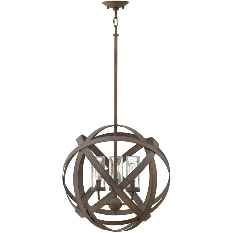 Carson - Plafonnier extérieur à 3 ampoules en fer IP44, E14 - Elstead