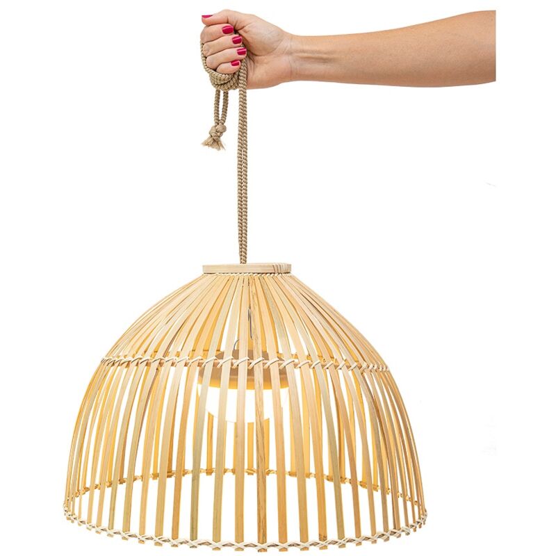 Reona 30 cm Lampe suspendue avec lumière led chaude et batterie rechargeable. Fabriquée en Espagne