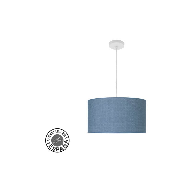 Fabrilamp - Suspension Fashion 2xe27 blanc/bleu regx40x40 cm avec diffuseur