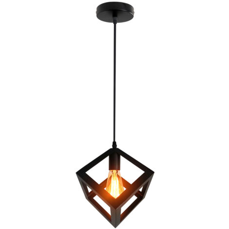 Suspension FERRUM SQ E27 en fer noir mat EDO777176 Edo Solutions