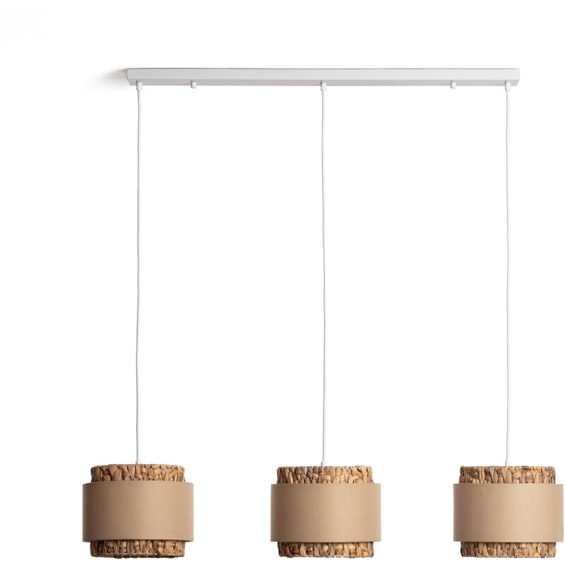 Ledkia - Suspension Fibres Naturelles Tri Orleans Beige