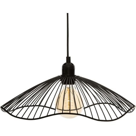 Suspension filaire Galt métal noir D34cm - Atmosphera créateur d'intérieur