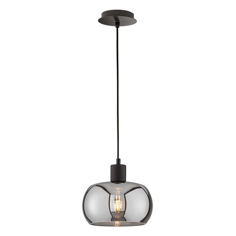 Lampe à suspension lampe suspendue lampe de salon verre fumé lampe de chambre rétro D 22cm