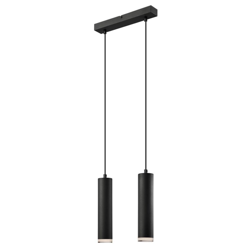 Epikasa - Suspension Franco, Métal, Acrylique, Noir, 99x32x8 cm