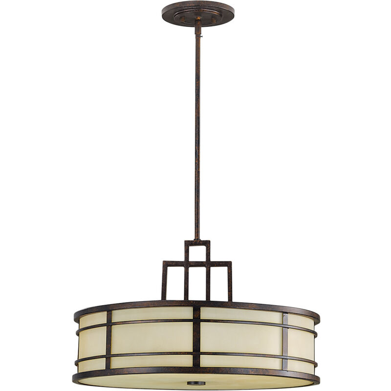Elstead - Fusion - Luminaire suspendu à 3 ampoules au fini bronze, E27