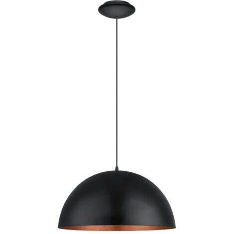 Suspension Gaetano 1 53cm - Noir & Cuivre