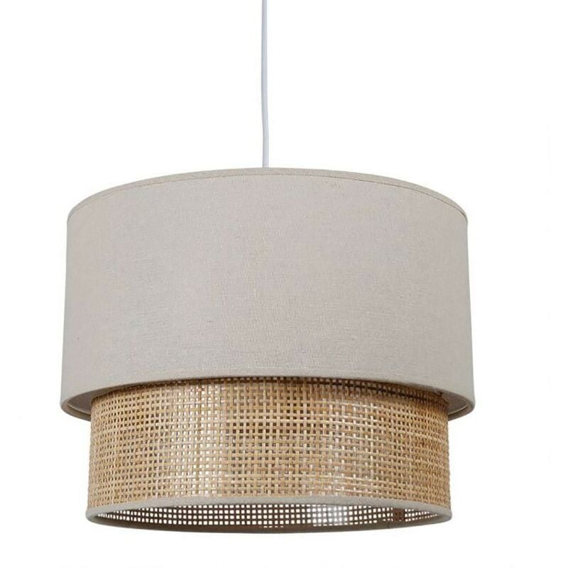 Suspension gigogne rotin beige D35