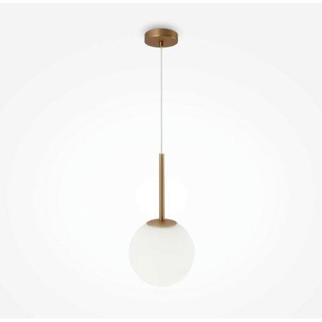 Suspension globe dorée verre dépoli 20 cm DELTONA