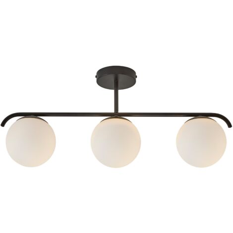 Suspension GRANT 3-Spot Verrerie Noir, H.29.23 - IP20 - E14 /Nordlux Intérieur