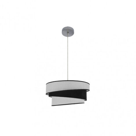 Suspension Hara 1xe27 Chrome/blanc-noir Regx40x40 Cm