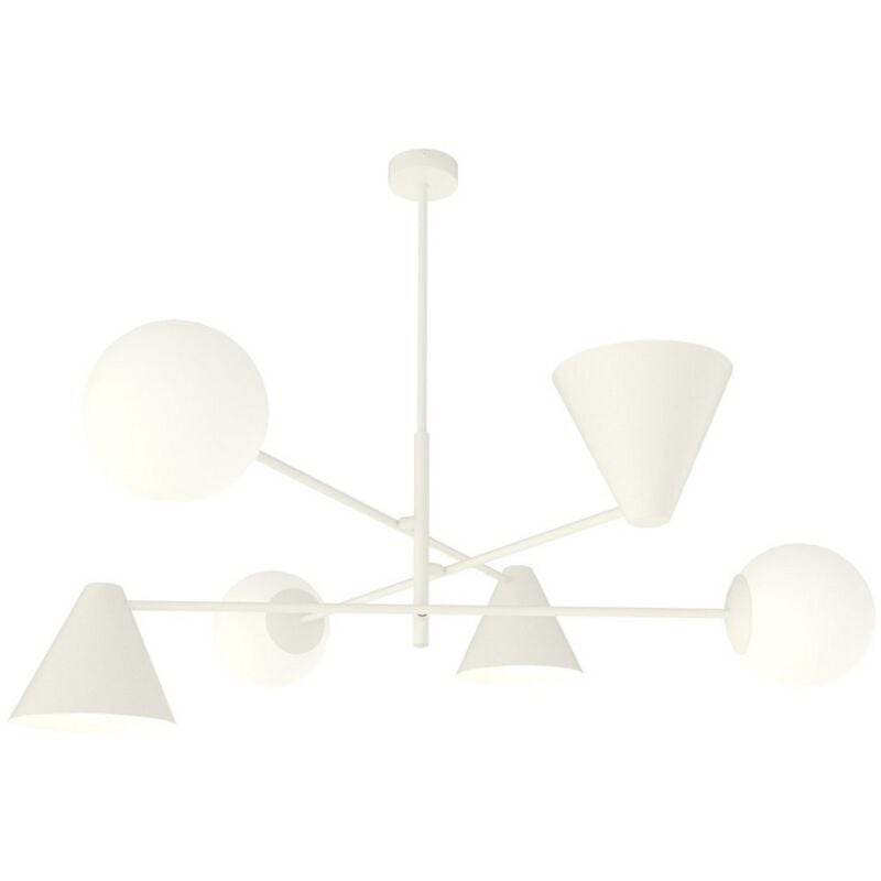 Suspension Hermes, Métal, Plastique, Blanc, 86x60x86 cm