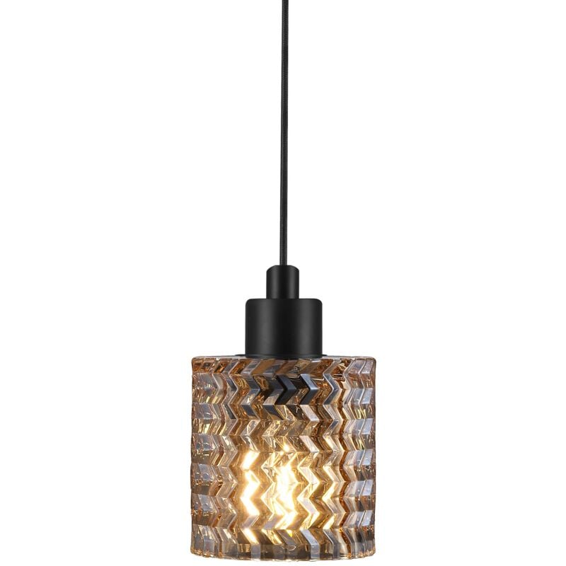 Nordlux - Suspension hollywood Verrerie Ambre, H.17.7 - IP20 - E27 / Intérieur