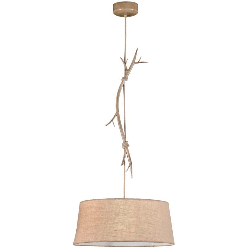 Inspired Lighting - Suspension, Grande suspension Sabina Marron en Fabric, mantra