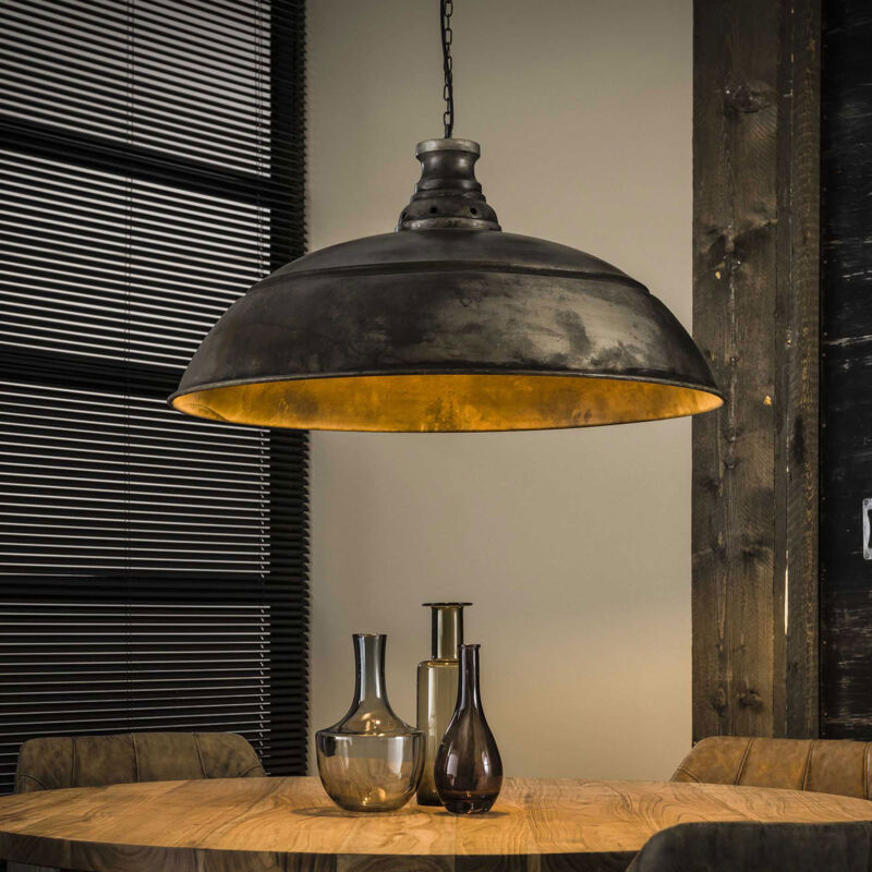 M&s - Suspension industrielle 80x80x150 cm en métal argent vieilli - amp M&s - Suspension industrielle 80x80x150 cm en métal argent vieilli - amp