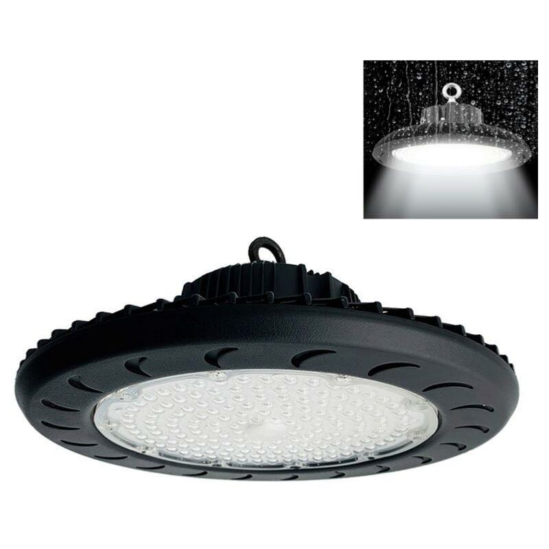 Suspension Industrielle HighBay UFO 100W IP65 NOIR - Blanc Froid - SILUMEN