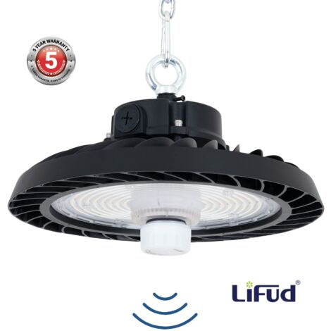 Suspension industrielle LED UFO 200W - CCT - Avec détecteur de