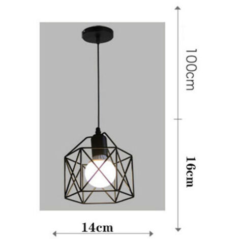 Suspension Industrielle Moderne, Petit Lustre Minimaliste pour Chambre ou Couloir, Sans Ampoule, Design Robuste à Une Tête