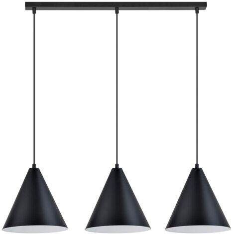 Suspension industrielle REBEL noire/blanc 3xE27 Emibig