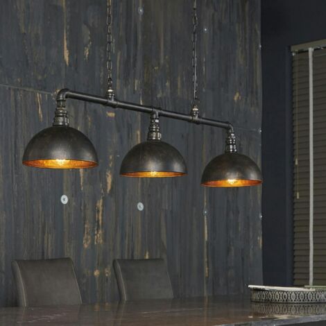 Suspension industrielle tuyau 3 demi-globes TRIBECA